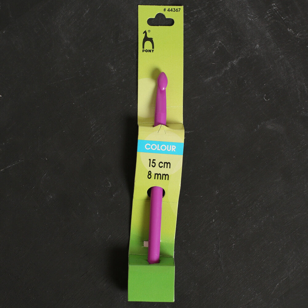 Pony Colour 8 mm 15 cm Mor Plastik Yün Tığ - 44367